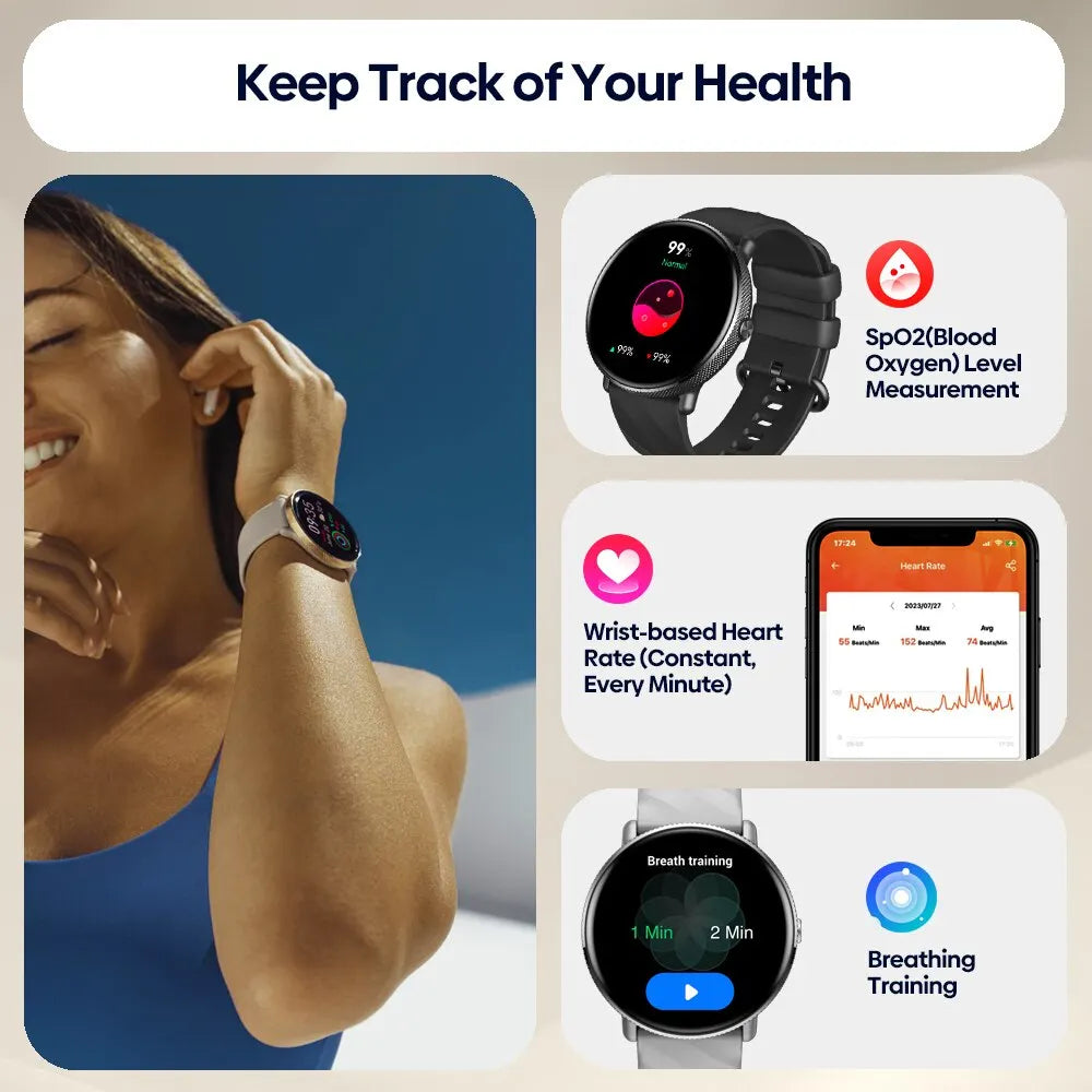 AMOLED Calling Smartwatch with Stainless Steel Frame