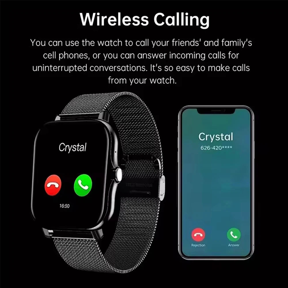 Bluetooth Smart Watch With Call And Health Tracking
