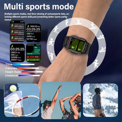 Men’s Bluetooth Smartwatch 1.71" – Calls, Fitness, LED