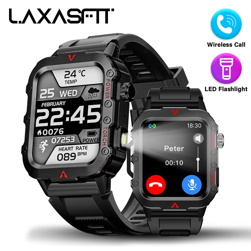 Men’s Bluetooth Smartwatch 1.71" – Calls, Fitness, LED