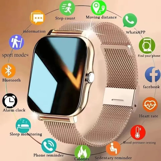 Bluetooth Smart Watch With Call And Health Tracking