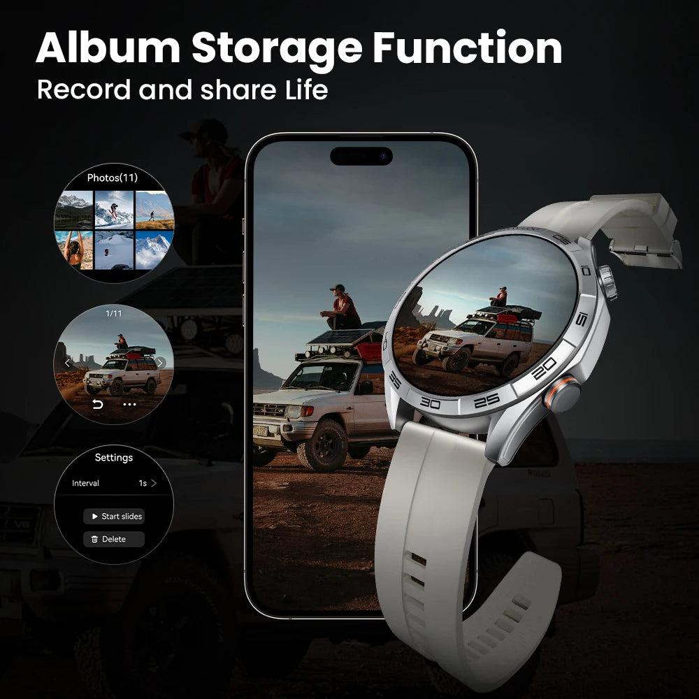 AMOLED Bluetooth Calling Smartwatch – 24H Health & Sports